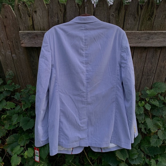 Izod navy and white striped sports jacket - Picture 3 of 7